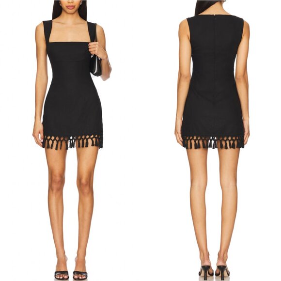NWT Tularosa Revolve Leni Mini Dress Small Black Noir Party Cocktail - Picture 1 of 6